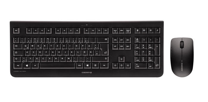 Diverse Cherry DW3000 Wireless desktop set (incl Muis) Zwart / Black