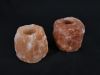 2x Waxinelichthouder / Theelichthouder Zoutsteen Himalaya - EXTRA GROOT 1-1,5kg 10x8cm