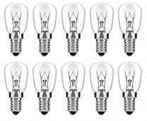 10x Gloeilamp Klein - E12 10 Watt - Extra Kleine Fitting Voor Nachtlamp NIET GESCHIKT VOOR DE ZOUTLAMPEN