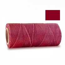 Macrame Koord -  DONKER ROOD  / DARK RED - Waxed Polyester Cord - Klos 914 cm - 1mm dik