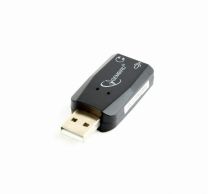 Gembird Sound Adapter USB naar 2x 3.5mm Jack Microfoon en Koptelefoon Aansluiting - SC-USB2.0-01 kabeladapter/verloopstukje - Zwart