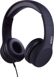 WiseQ Koptelefoon met draad / Headset voor Kinderen bedraad - Hero Junior Black