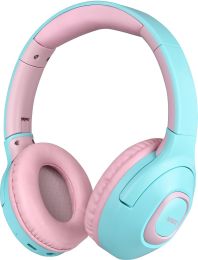 WiseQ Koptelefoon / Headset voor kinderen Draadloos / Wireless - Unbreakable Pink + Mint