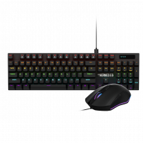 RGB Gaming Desktop Combo Zwart - Mechanical Red Switches Keyboard+Muis - Gamdias Hermes e6 2-IN-1 COMBO