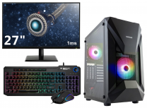 i5 6-Core|RTX 4060 Gaming PC Desktop Compleet - 27" 1ms Gaming Monitor, - Mechanical Keyboard (Blue Switches) en -Muis - i5 11400 - 32GB RAM - 1TB M2 SSD - Windows 11 Pro - Athena E1 Elite