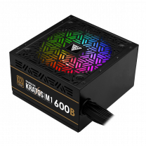 PC RGB Voeding 600 Watt BRONZE – Gamdias KRATOS M1-600B met ARGB Verlichting  – 80Plus BRONZE
