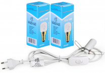 E14 Fitting+Kabel+Lampje (o.a. voor Zoutlamp) - Inc Aan/Uit Schakelaar