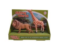 Leeuw Giraf Speelset 2Stuks Animal World