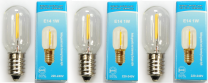 3x LedLamp Klein Dimbaar / Lamp LED E14 Fitting Smal - 0.5 Watt 50 lumen 2700K - Zacht Warm Wit Licht - Geschikt voor o.a. Koelkast, Afzuigkap, Naaimachine, Nachtlamp en Zoutlamp