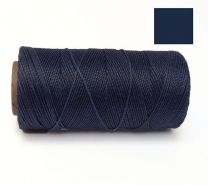 Macrame Koord -  MARINE BLAUW / NAVY BLUE - Waxed Polyester Cord - Klos 914 cm - 1mm dik