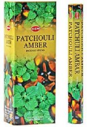 HEM Wierook - Patchouli Amber - Slof / Voordeelbox (6 Pakjes / 120 stokjes)