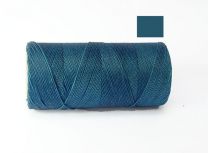 Macrame Koord - PETROL BLAUW / PETROL BLUE / TEAL - Waxed Polyester Cord - Klos 914 cm - 1mm dik