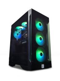 BitBull Ryzen 7 9800X3D Game PC – GeForce RTX 4070 SUPER – 1TB M.2 GEN4 SSD – 32GB DDR5 RAM - 240 Liquid Cooled - Met Magneetdeur en Energie zuinige 750W BRONZE PSU – 5.2GHz TURBO – WiFi 6E|Bluetooth 5.3 - Windows 11 Professional