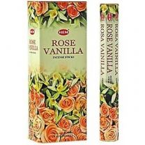 HEM Wierook - Rose Vanilla - Slof / Voordeelbox (6 Pakjes / 120 stokjes)