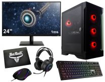 i5 6-Core|RTX 3050 Gaming PC Compleet met Monitor, Toetsenbord, Muis en Muismat - i5 11400 - 16GB RAM - 1TB M2 SSD - Windows 11 Pro - Talos E2 Elite