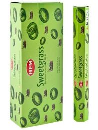 HEM Wierook - Sweetgrass - Slof / Voordeelbox (6 Pakjes / 120 stokjes)