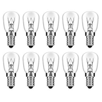 10x Gloeilamp Klein - E14 10 Watt - Voor o.a. Zoutlamp en Koelkast
