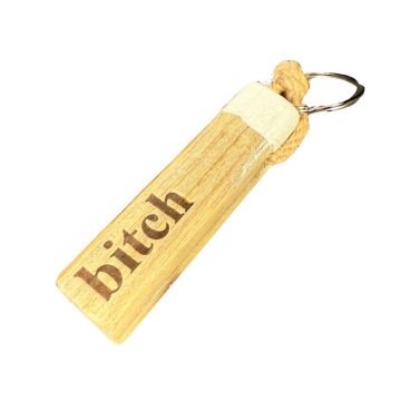Stoere houten sleutelhanger Best Dad Ever van duurzaam dukdalf hout.