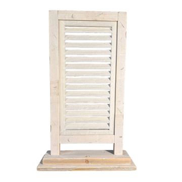 Houten shutter single Oud Wit / Ibiza White