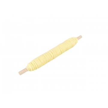Macramé Koord - LICHT GEEL / LIGHT YELLOW - Waxed Polyester Cord - Klos 2800 cm - 1mm Dik