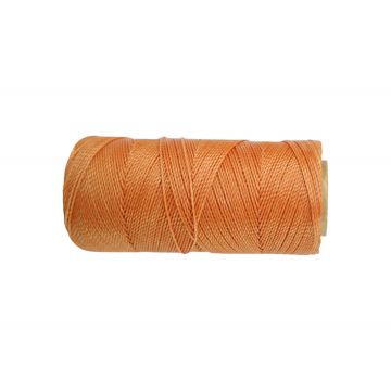 Macramé Koord - LICHT ORANJE / LIGHT ORANGE - #217 - Waxed Polyester Cord - Klos ca. 173mtr - 1mm Dik