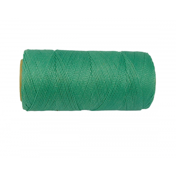 Macramé Koord - GROEN TURKOOIS / GREEN TURQUOISE - #224 - Waxed Polyester Cord - Klos ca. 173mtr - 1mm Dik