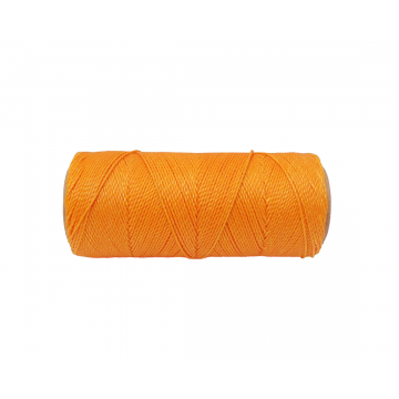 Macramé Koord - GEEL ORANJE / YELLOW ORANGE - #38 - Waxed Polyester Cord - Klos ca. 173mtr - 1mm Dik