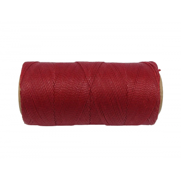 Macramé Koord - DIEP ROOD / DEEP RED - #44 - Waxed Polyester Cord - Klos ca. 173mtr - 1mm Dik