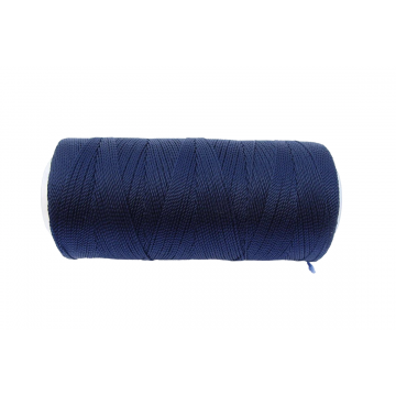 Macramé Koord - MARINE BLAUW / NAVY BLUE - #70 - Waxed Polyester Cord - Klos ca. 173mtr - 1mm Dik