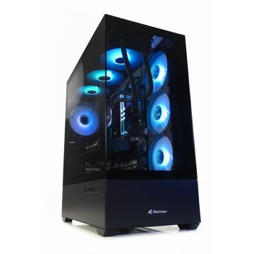 AMD Ryzen 7 8700 High-End Game PC WATERKOELING -  RTX 5060 ti 8GB - 32GB DDR5 RGB - 1TB SSD - B650 Gaming X AX - WiFi 6E|Bluetooth 5.3|LAN 2.5Gbps - Sharkoon AK6 RGB Black Aquarium Case