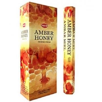 HEM Wierook - Amber Honey - Slof / Voordeelbox (6 Pakjes / 120 stokjes)