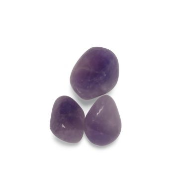 Amethist Gepolijst A-Kwaliteit - 3 Stuks - 2-3 cm - Edelsteen Meditatie - Brazilië/Uruguay
