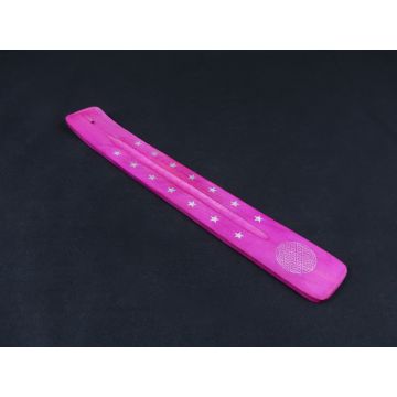 Wierook Brander - Wierook Houder - Plankje Fuchsia Roze - Geometrisch