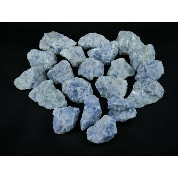 Blauwe Calciet Ruw - 20 Stuks - 10,2kg / 6-15cm - Werkelijke set gefotografeerd