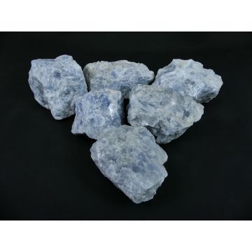 Blauwe Calciet Ruw - 6 Stuks - 10,77kg / 15-20cm - Werkelijke set gefotografeerd