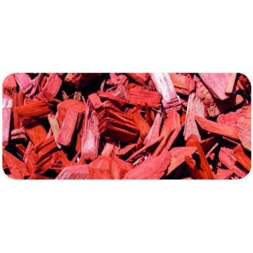 Houtsnippers Gekleurd / Decochips - ROOD - Bodembedekking Tuin 20-40mm / 35 ltr Zak