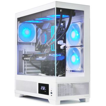AMD Ryzen 7 8700 High-End Game PC WATERKOELING Met Temperatuur Display -  RTX 5060 ti 8GB - 32GB DDR5 RGB - 1TB SSD - B650 Gaming X AX - WiFi 6E|Bluetooth 5.3|LAN 2.5Gbps - Gamdias Atlas M1 White Aquarium Case