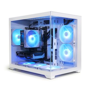 AMD Ryzen 5 5600X Basic Allround Game PC - Aquariumcase met aRGb Towercooler (+25% CPU Performance) - RTX 3050 6GB - 16GB RAM - 500GB M2.0 SSD