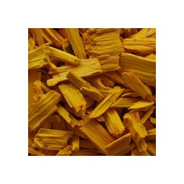 Houtsnippers Gekleurd Klein / Decochips 10-20mm - GEEL - Bodembedekking Bloempotten en Plantenbakken - Zak 5 ltr