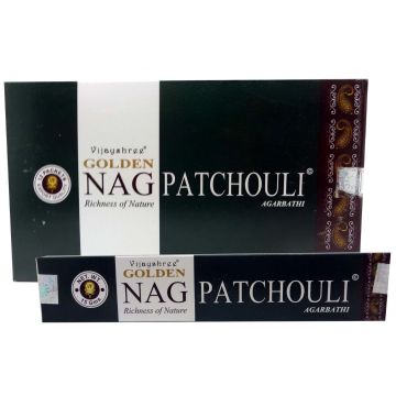 Vijayshree Wierook - Golden Nag Patchouli - Agarbathi - Natuurlijke Wierook - Groothandel Box - 12x15gr