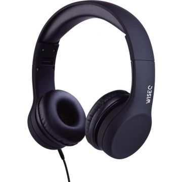 WiseQ Koptelefoon met draad / Headset voor Kinderen bedraad - Hero Junior Black