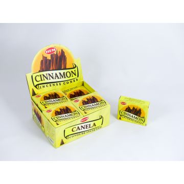HEM Wierook Kegels / Cones - Kaneel / Cinnamon - Voordeelbox (12 Pakjes / 120 Kegels)