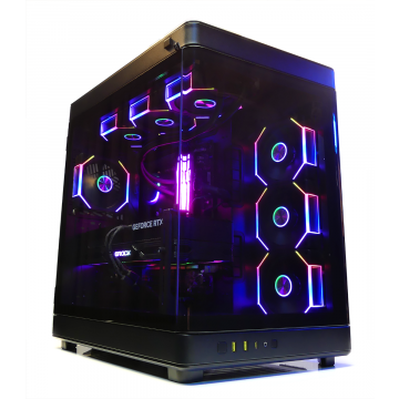 BitBull Ryzen 7 9800X3D Game PC – GeForce RTX 5090 32GB – 360 Waterkoeling - 4TB M.2 NVMe GEN4 SSD – 64GB DDR5 RGB RAM – WiFi 6E|Bluetooth 5.3 - Windows 11 Professional - NESO P1 PRO BLACK