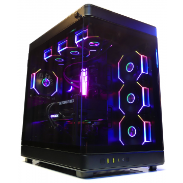 BitBull Ryzen 7 9800X3D Game PC – GeForce RTX 5080 – 360 Waterkoeling – 5.2GHz TURBO – 2TB M.2 GEN4 SSD – 64GB DDR5 RGB RAM – WiFi 6E|Bluetooth 5.3 - Windows 11 Professional - NESO P1 PRO BLACK