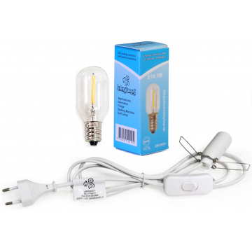 E14 Fitting+Kabel+Lampje (o.a. voor Zoutlamp) - Inc Aan/Uit Schakelaar