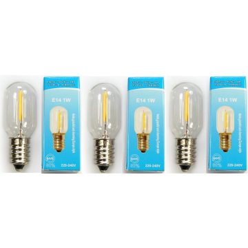 3x LedLamp Klein Dimbaar / Lamp LED E14 Fitting Smal - 0.5 Watt 50 lumen 2700K - Zacht Warm Wit Licht - Geschikt voor o.a. Koelkast, Afzuigkap, Naaimachine, Nachtlamp en Zoutlamp