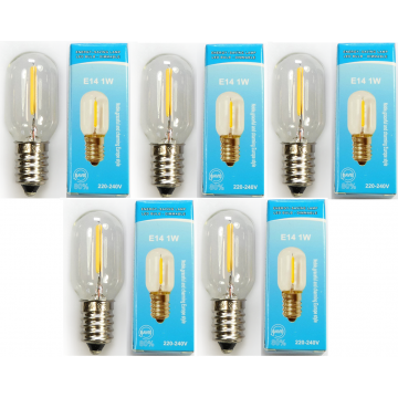 3x LedLamp Klein Dimbaar / Lamp LED E14 Fitting Smal - 0.5 Watt 50 lumen 2700K - Zacht Warm Wit Licht - Geschikt voor o.a. Koelkast, Afzuigkap, Naaimachine, Nachtlamp en Zoutlamp
