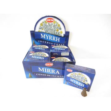 HEM Mirre Wierook Kegels / Cones - Voordeelbox (12 Pakjes / 120 Kegels)