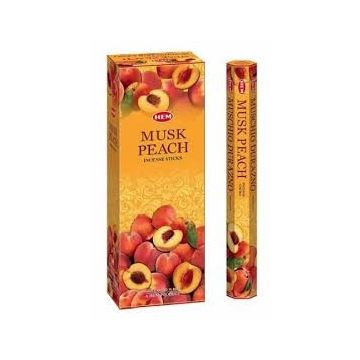 HEM Wierook - Musk Peach - Slof / Voordeelbox (6 Pakjes / 120 stokjes)