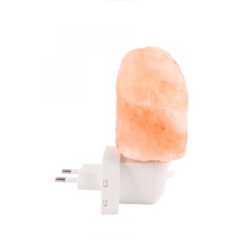 Zoutlamp ROTS - Nachtlampje met Aan / Uit Schakelaar en Ledlampje - Kinderkamer - Hal - Slaapkamer - Himalayazout - Energiezuinig!